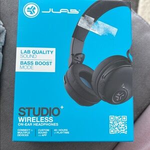 JLab Studio Wireless On-Ear Headphones - Black